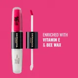 Dermacol 16H Lip Colour - Долговременная помада и блеск для губ оттенок 08 Pink Tastic, 2 ml — фото 4