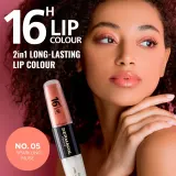 Dermacol 16H Lip Colour - Долговременная помада и блеск для губ оттенок 05 Sparkling Muse, 2 ml — фото 2