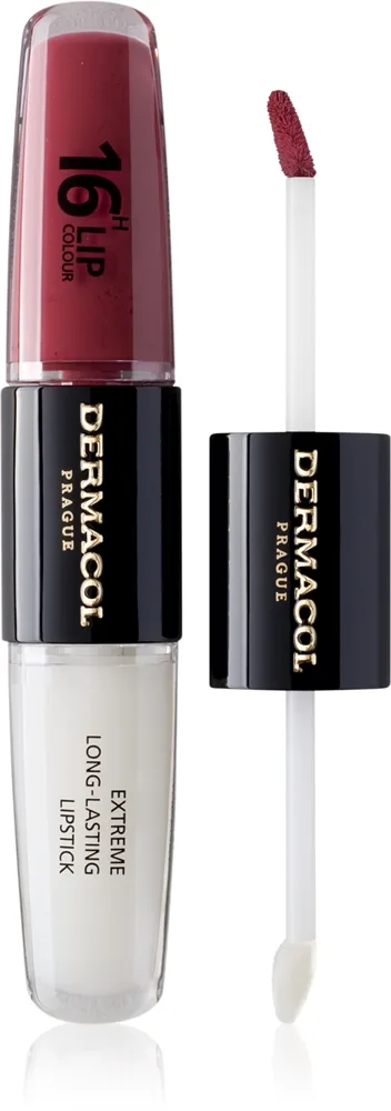 Dermacol 16H Lip Colour - Долговременная помада и блеск для губ оттенок 28 Royal Peony, 2 ml