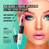 Dermacol 16H Lip Colour - Долговременная помада и блеск для губ оттенок 11 Soft Heart, 2 ml — фото 3