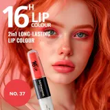 Dermacol 16H Lip Colour - Долговременная помада и блеск для губ оттенок 37, 2 ml — фото 2