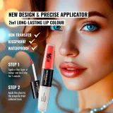 Dermacol 16H Lip Colour - Долговременная помада и блеск для губ оттенок 37, 2 ml — фото 3