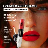 Dermacol 16H Lip Colour - Долговременная помада и блеск для губ оттенок 36 Coral Sunset, 2 ml — фото 3