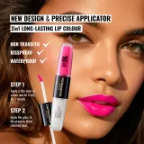 Dermacol 16H Lip Colour - Долговременная помада и блеск для губ оттенок 18 Cotton Candy, 2 ml — фото 3
