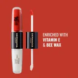 Dermacol 16H Lip Colour - Долговременная помада и блеск для губ оттенок 34 Vibrant Red, 2 ml — фото 4