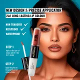 Dermacol 16H Lip Colour - Долговременная помада и блеск для губ оттенок 23 Mocha Brown, 2 ml — фото 3