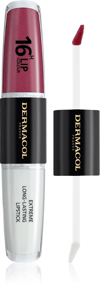 Dermacol 16H Lip Colour - Долговременная помада и блеск для губ оттенок 22, 2 ml