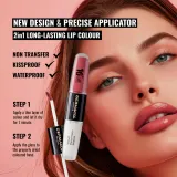 Dermacol 16H Lip Colour - Долговременная помада и блеск для губ оттенок 12 Trouble Free, 2 ml — фото 3