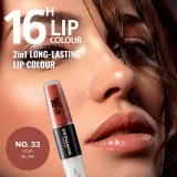 Dermacol 16H Lip Colour - Долговременная помада и блеск для губ оттенок 33 Viva Glam, 2 ml — фото 2