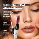 Dermacol 16H Lip Colour - Долговременная помада и блеск для губ оттенок 33 Viva Glam, 2 ml — фото 3