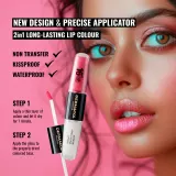 Dermacol 16H Lip Colour - Долговременная помада и блеск для губ, 2 мл, оттенок 15 Dazzling Diva — фото 3