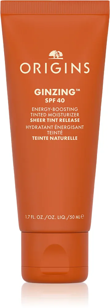 Origins GinZing Energy-Boosting Tinted Moisturizer - Крем для лица с эффектом омоложения SPF 40, 50 мл, оттенок 4