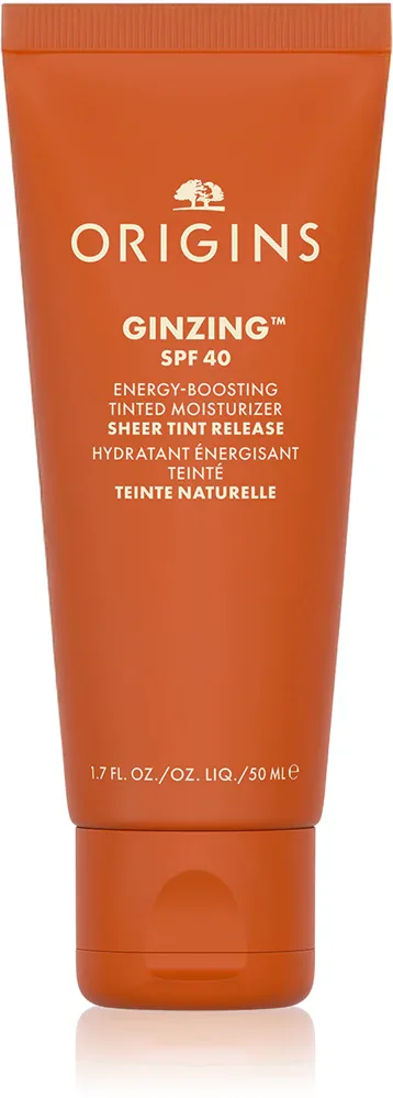 Origins GinZing Energy-Boosting Tinted Moisturizer - Крем для лица с эффектом омоложения SPF 40, 50 мл, оттенок 1