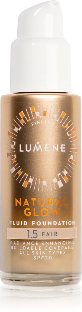Lumene Natural Glow - Светящийся тональный фонд, 30 мл, оттенок 1.5 Fair (Warm)