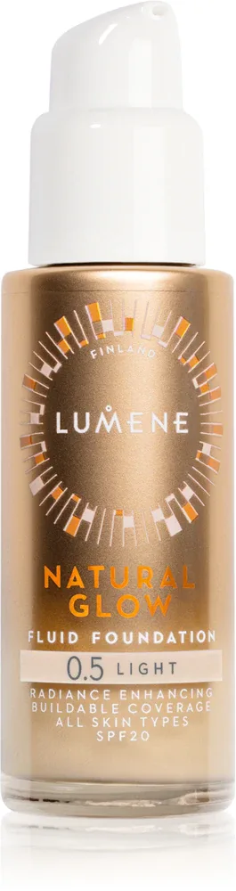 Lumene Natural Glow - Светящийся тональный фонд, 30 мл, оттенок 0.5 Light (Cool)