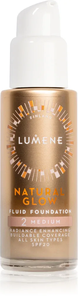 Lumene Natural Glow - Светящийся тональный фонд, 30 мл, оттенок 2 Medium (Cool)