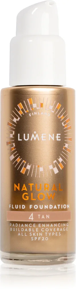 Lumene Natural Glow - Светящийся тональный фонд, 30 мл, оттенок 4 Tan (Neutral)