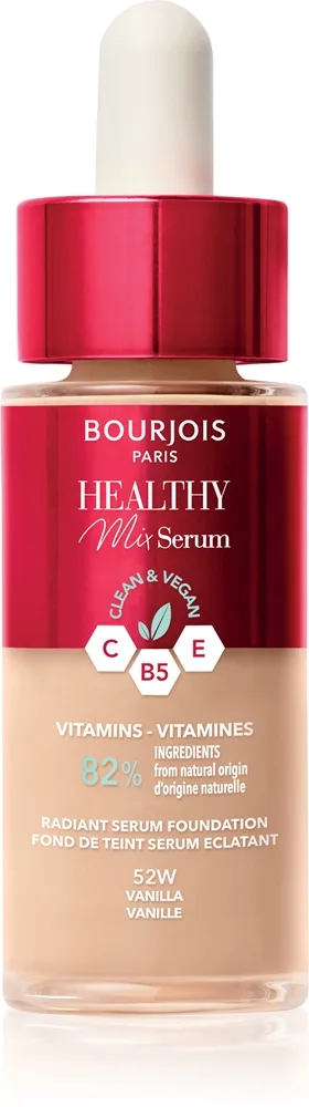 Bourjois Healthy Mix - Легкий тональный крем для естественного макияжа, 30 мл, оттенок 52W Vanilla