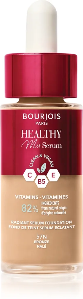 Bourjois Healthy Mix - Легкий тональный крем для естественного макияжа оттенок 57N Bronze, 30 ml