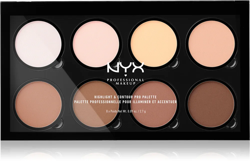 NYX Professional Makeup Highlight & Contour PRO - Палетка для контурирования лица, 8 g