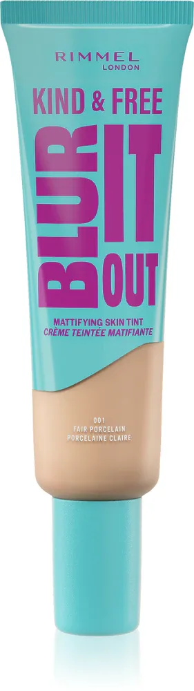 Rimmel Kind & Free Blur It Out - Легкий увлажняющий тональный крем, 30 мл, оттенок 001 Fair Porcelain
