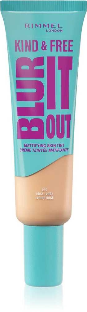 Rimmel Kind & Free Blur It Out - Легкий увлажняющий тональный крем, 30 мл, оттенок 010 Rose Ivory