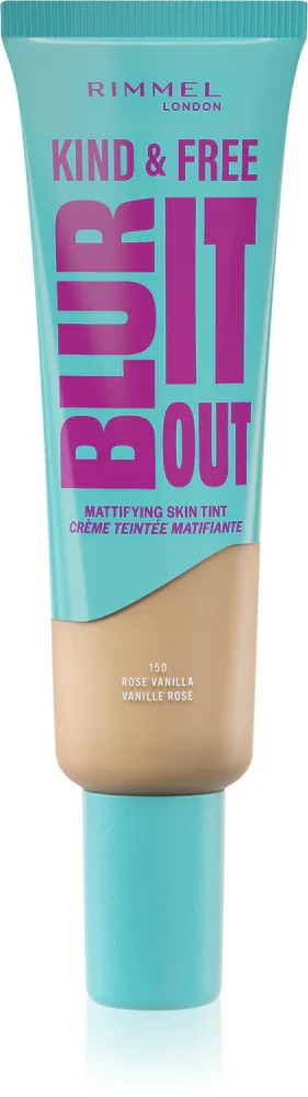 Rimmel Kind & Free Blur It Out - Легкий увлажняющий тональный крем, 30 мл, оттенок 150 Rose Vanilla
