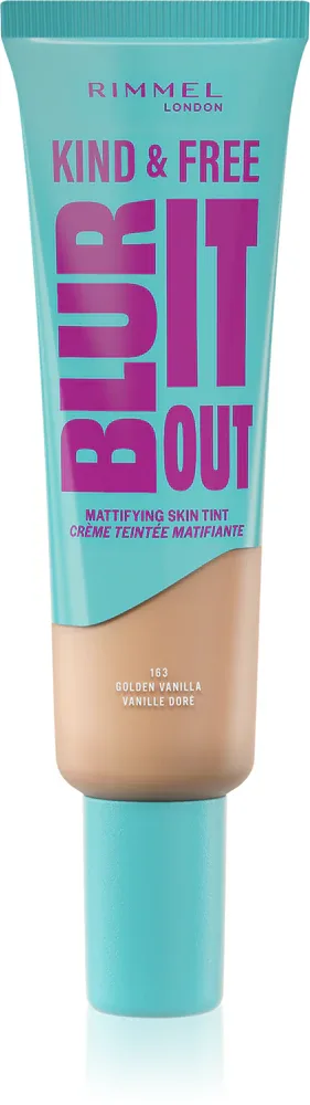 Rimmel Kind & Free Blur It Out - Легкий увлажняющий тональный крем, 30 мл, оттенок 163 Golden Vanilla