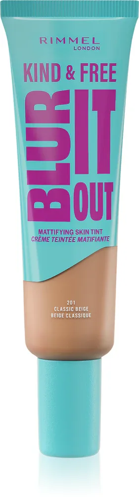 Rimmel Kind & Free Blur It Out - Легкий увлажняющий тональный крем, 30 мл, оттенок 201 Classic Beige