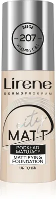 Lirene City Matt - Матирующий тональный флюид с эффектом выравнивания, 30 мл