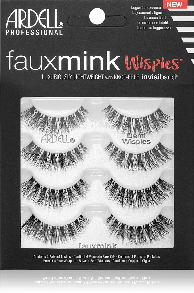 Ardell FauxMink Wispies - Накладные ресницы большая упаковка Demi Wispies, 4 szt.