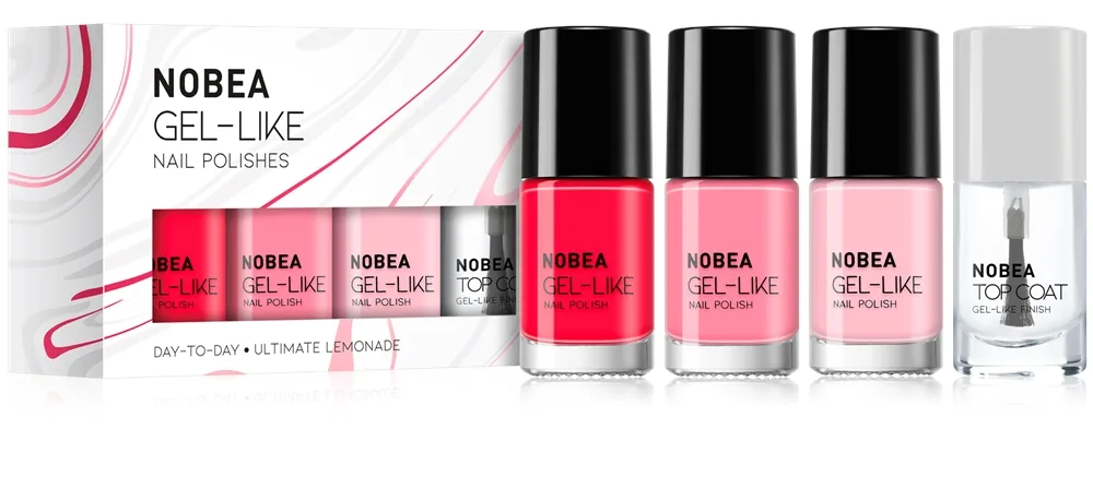 NOBEA Day-to-Day 4-Piece Gel-like Nail Polish set - Набор лаков для ногтей Ultimate Lemonade Ultimate Lemonade, 0