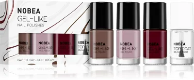 NOBEA Day-to-Day 4-Piece Gel-like Nail Polish set - Набор лаков для ногтей Ultimate Lemonade Deliciously deep dream, 0