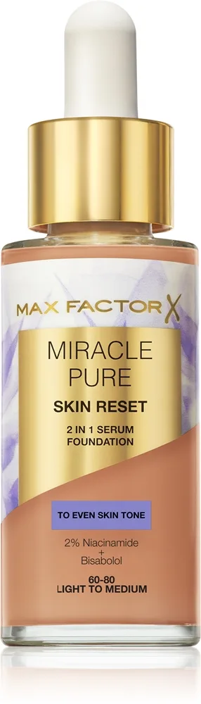 Max Factor Miracle Pure Skin Reset - Подкладка для ухода оттенок 60-80 Light To Medium, 30 ml
