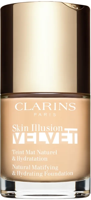 Clarins Skin Illusion Velvet - Тональная основа с матовым финишем и питательным действием, 30 мл, оттенок 100.3N