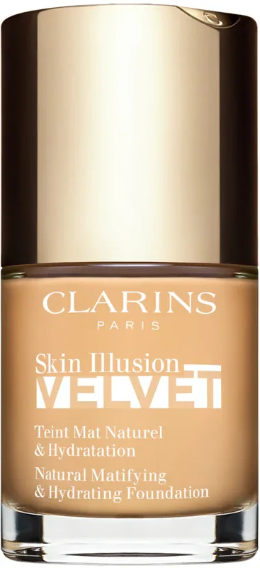 Clarins Skin Illusion Velvet - Тональная основа с матовым финишем и питательным действием, 30 мл, оттенок 105N