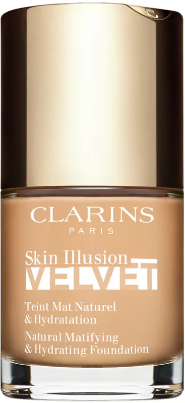 Clarins Skin Illusion Velvet - Тональная основа с матовым финишем и питательным действием, 30 мл, оттенок 108.3N