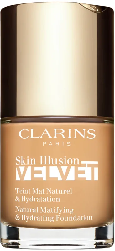 Clarins Skin Illusion Velvet - Тональная основа с матовым финишем и питательным действием, 30 мл, оттенок 110.5W