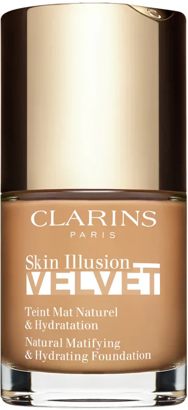 Clarins Skin Illusion Velvet - Тональная основа с матовым финишем и питательным действием, 30 мл, оттенок 111N