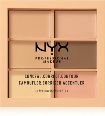 NYX Professional Makeup Conceal. Correct. Contour - Палетка для коррекции и контурирования оттенок 01 Light, 6 г