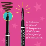 NYX Professional Makeup Micro Brow Pencil - Карандаши для бровей, 0 г, оттенок 07 Espresso — фото 2