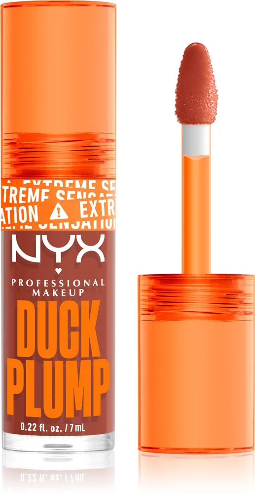 NYX Professional Makeup Duck Plump - Блеск для губ с эффектом увеличения оттенок 05 Brown Applause, 7 ml