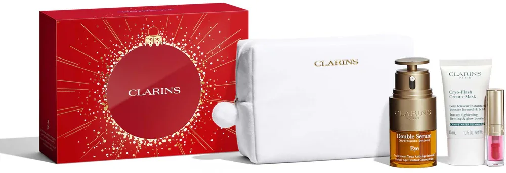 Clarins Double Serum Eye Holiday Season - Подарочный набор для лица, 0