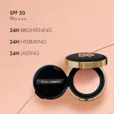 Dolce&Gabbana Fresh Rose Glow Cushion - Роскошный увлажняющий тональный крем с SPF 50+, 15 г, оттенок 2N — фото 4