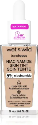 Wet n Wild BareFocus Niacinamide Skin Tint - Легкое увлажняющее тональное средство, 32 мл