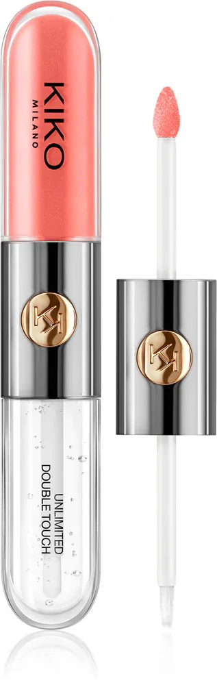 KIKO Milano Unlimited Double Touch - стойкая жидкая помада, 6 мл, оттенок 113 Satin Coral 6 мл (KKM03524)