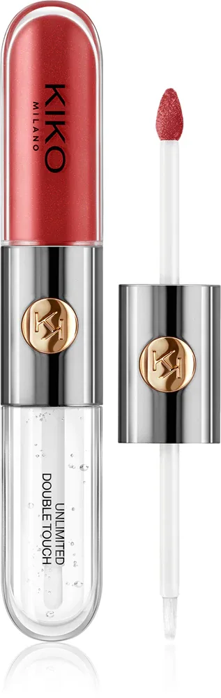 KIKO Milano Unlimited Double Touch - стойкая жидкая помада, 6 мл, оттенок 106 Satin Ruby Red