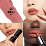 DIOR Rouge Dior - Помада для губ с долгим сроком носки, флакон с возможностью пополнения. оттенок 505 Sensual Velvet, 3 g — фото 2