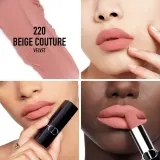 DIOR Rouge Dior - Помада для губ с долгим сроком носки, флакон с возможностью пополнения., 3 г, оттенок 220 Beige Couture Velvet — фото 2