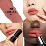 DIOR Rouge Dior - Помада для губ с долгим сроком носки, флакон с возможностью пополнения. оттенок 221 Frou-frou Velvet, 3 g — фото 2